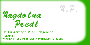 magdolna predl business card